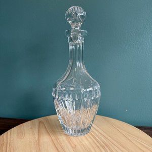 Vintage Crystal Decanter With Stopper Bohemia Czech Republic Elegant Cut Thumbpr